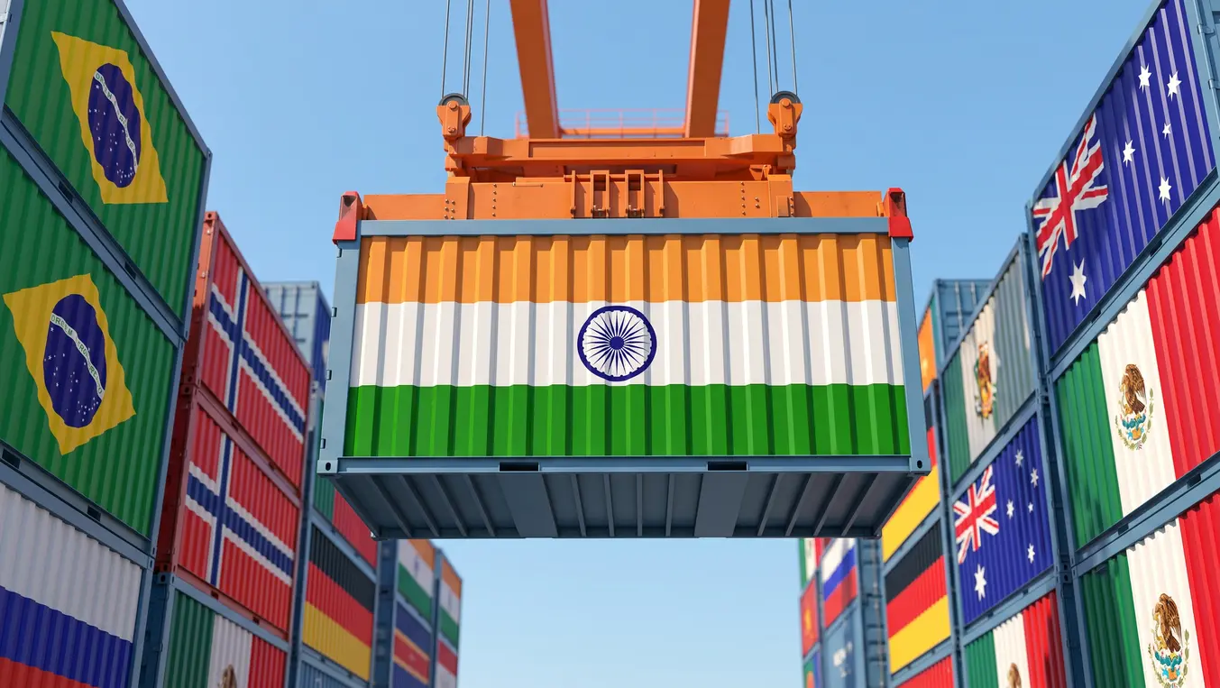 Empresarios revisando una operación de comercio exterior con India